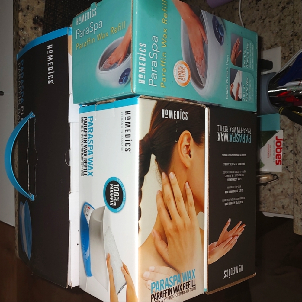 Homedics ParaSpa Plus Paraffin Bath New, and 3 Boxes Wax Refills Included